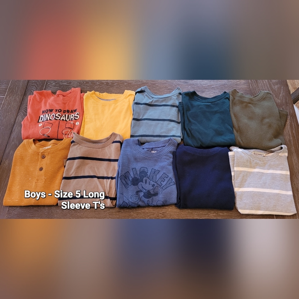 Ten Boys Long sleeve T-shirts Size 5